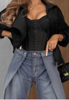 Spodnie jeansowe mom fit Hazy Silence niebieskie