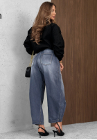 Spodnie jeansowe mom fit Hazy Silence niebieskie