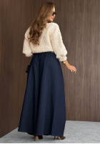 Ozdobnie pleciony sweter Chic Darling beżowy