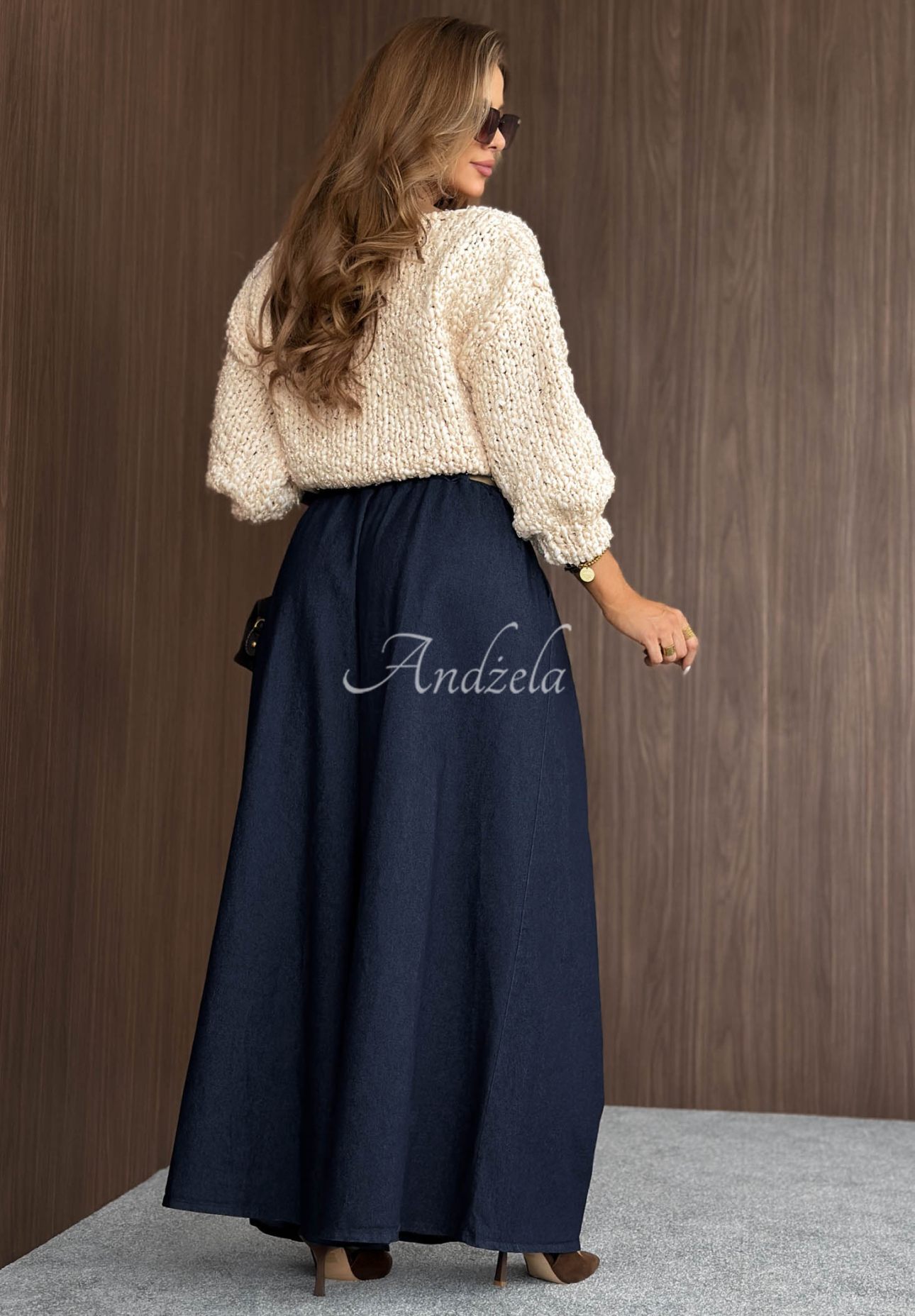 Ozdobnie pleciony sweter Chic Darling ecru