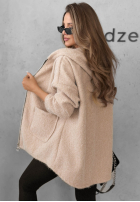 Kurtka kożuszek z kapturem i kieszeniami Warm Comfort szara