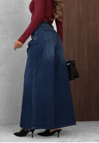 Spodnie jeansowe wide leg Quiet Tones ciemnoniebieskie
