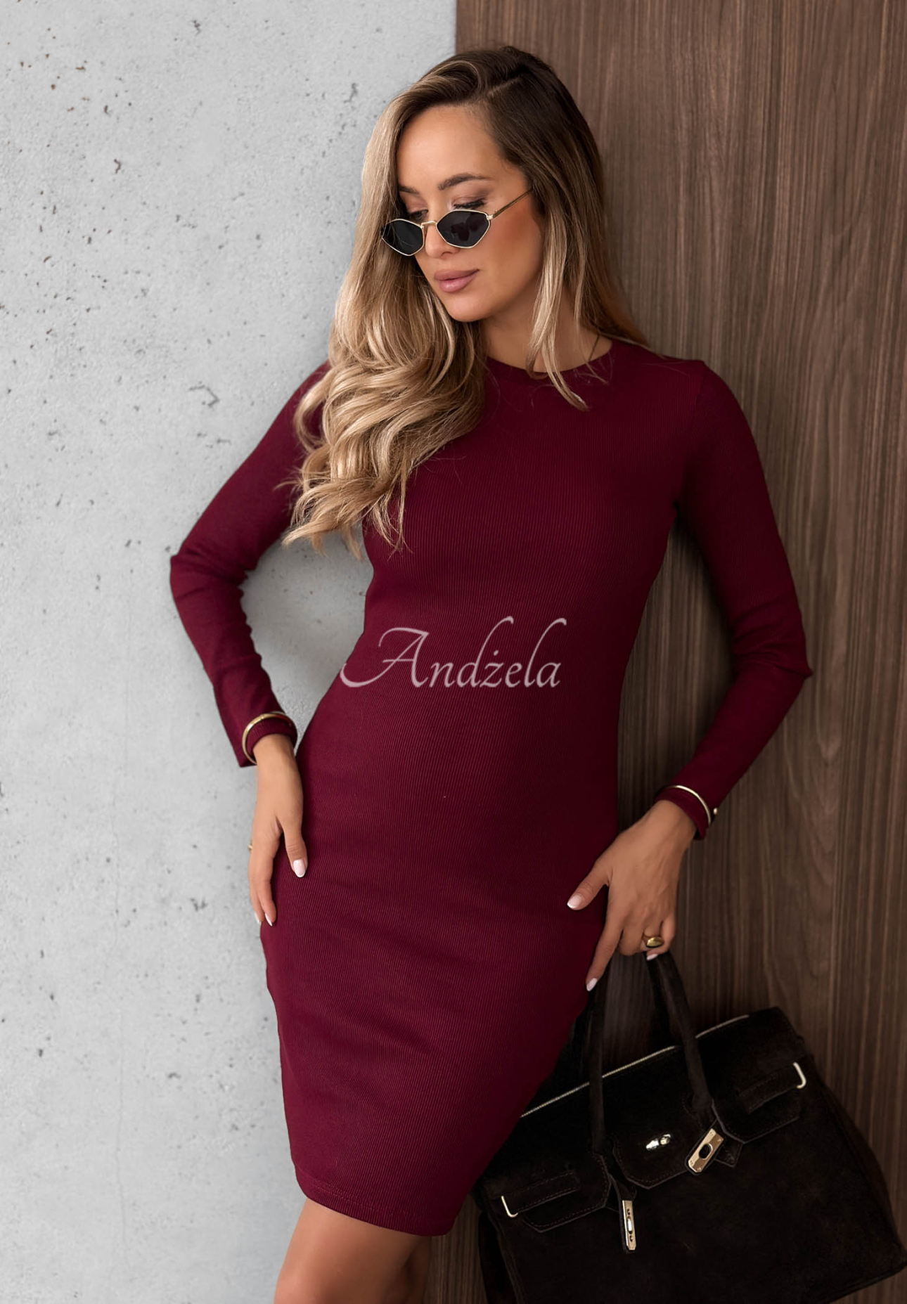 Every Season Burgundy Striped Cotton Mini Dress