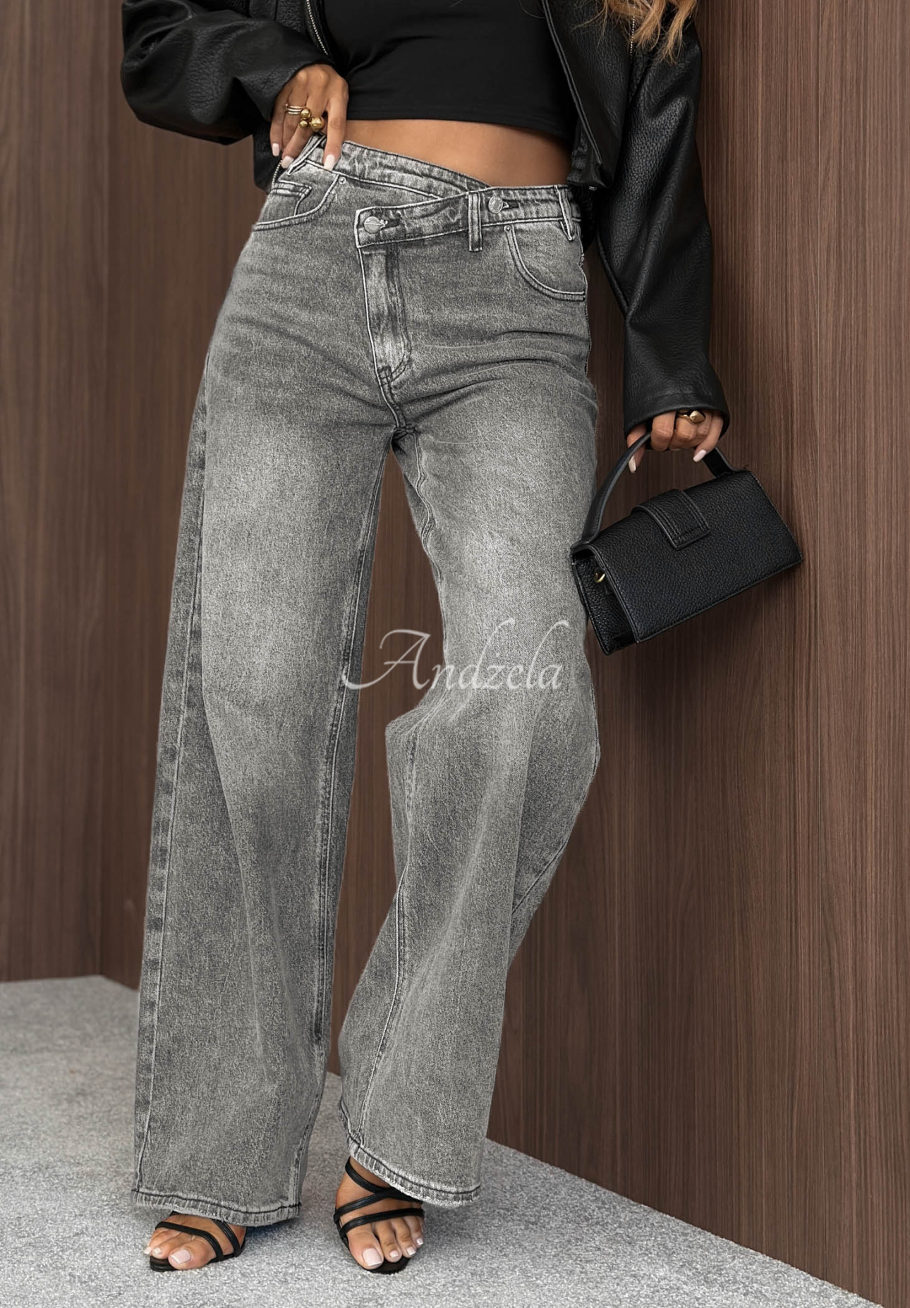 Daily Denim Wide-Leg Gray Jeans