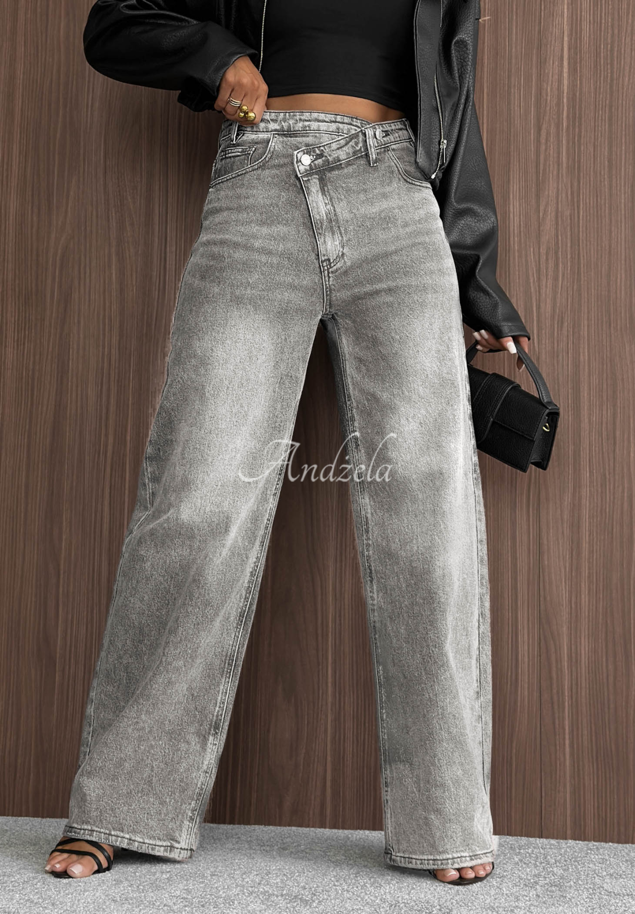 Daily Denim Wide-Leg Gray Jeans