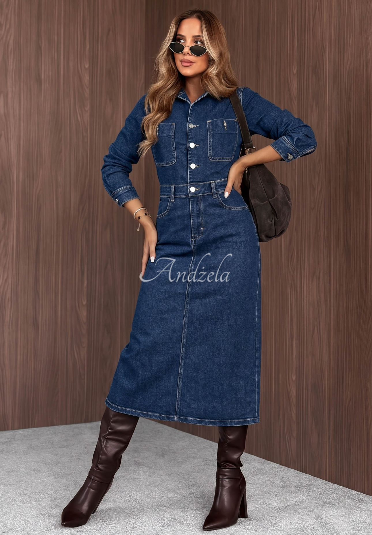 Jeans dress Christie dark blue