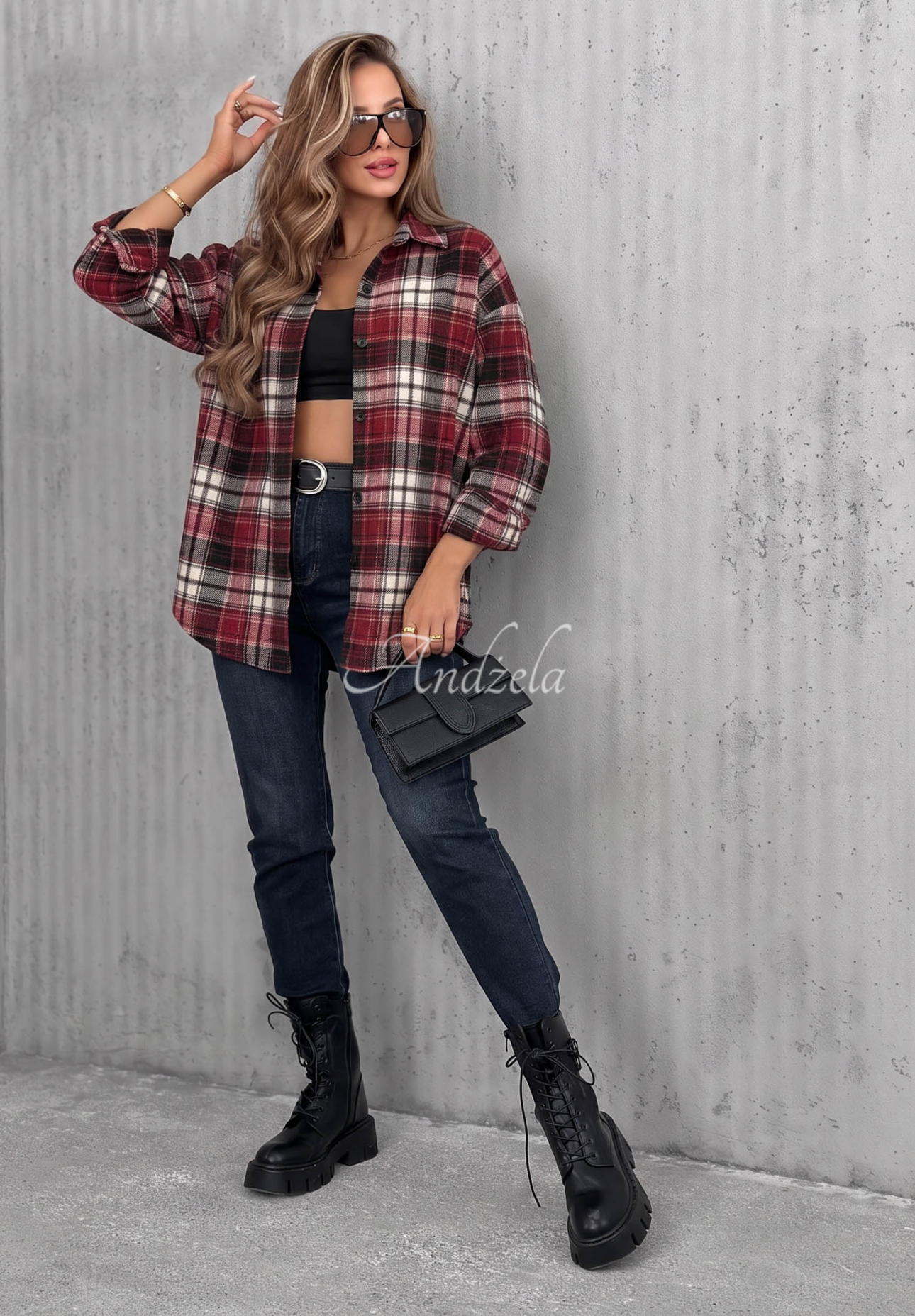 Warm Mood White and Red Checkered Cotton Shirt