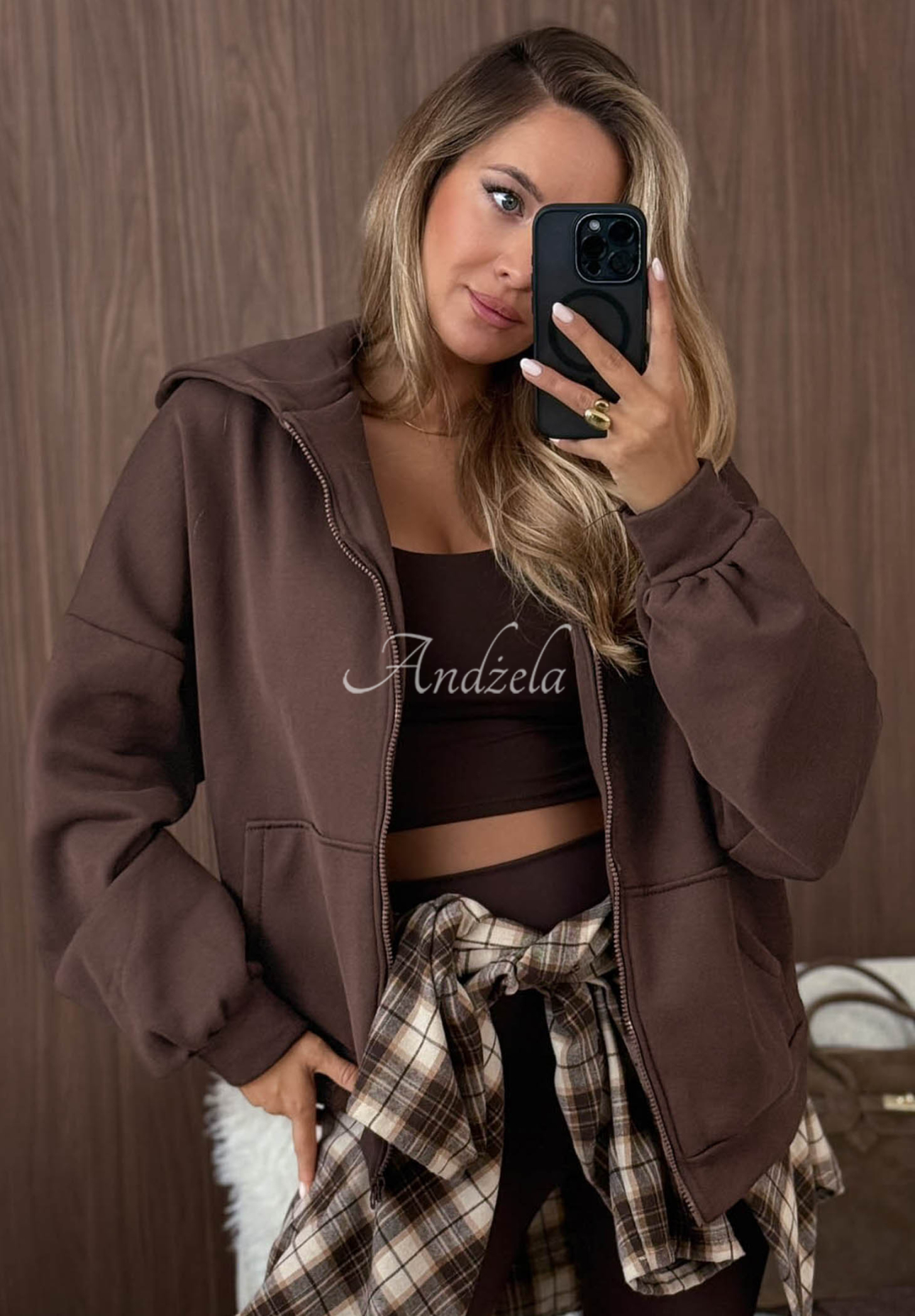 Oversize Don't Tell chocolate hoodie