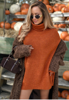 Sweter z golfem Mavi burgundowy