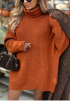 Sweter z golfem Mavi burgundowy
