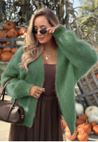 Moherowy kardigan oversize bez zapięcia Cozy Latte brązowy
