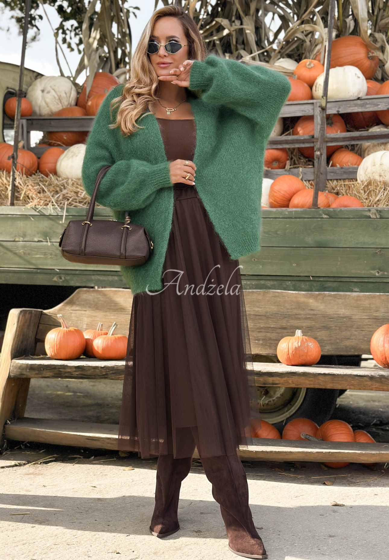 Cozy Latte Sage Green Oversized Open-Front Mohair Cardigan