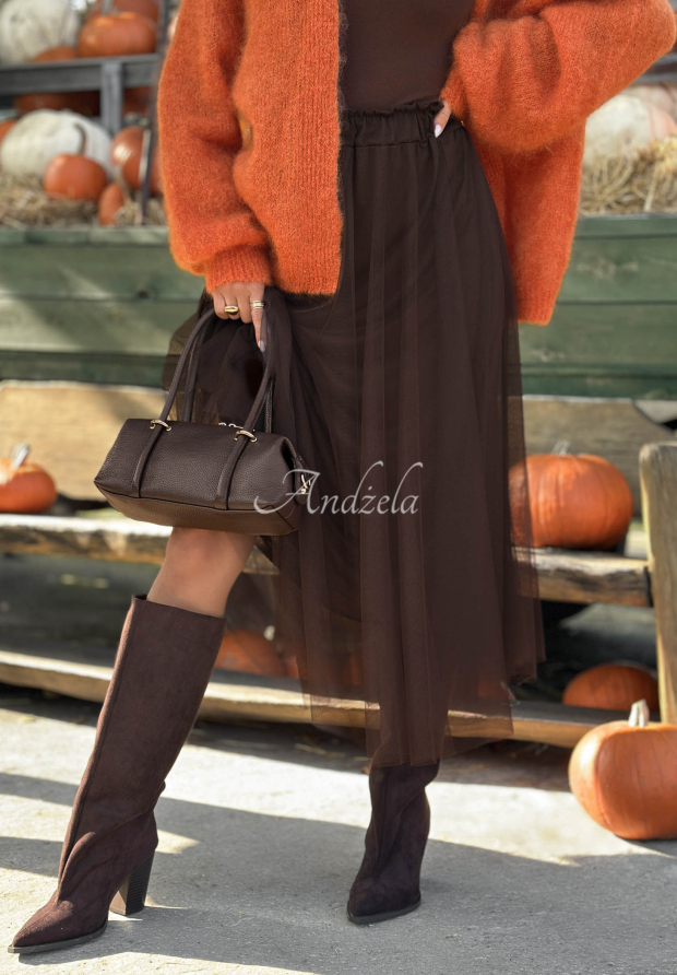Merlotte Chocolate Tulle Skirt