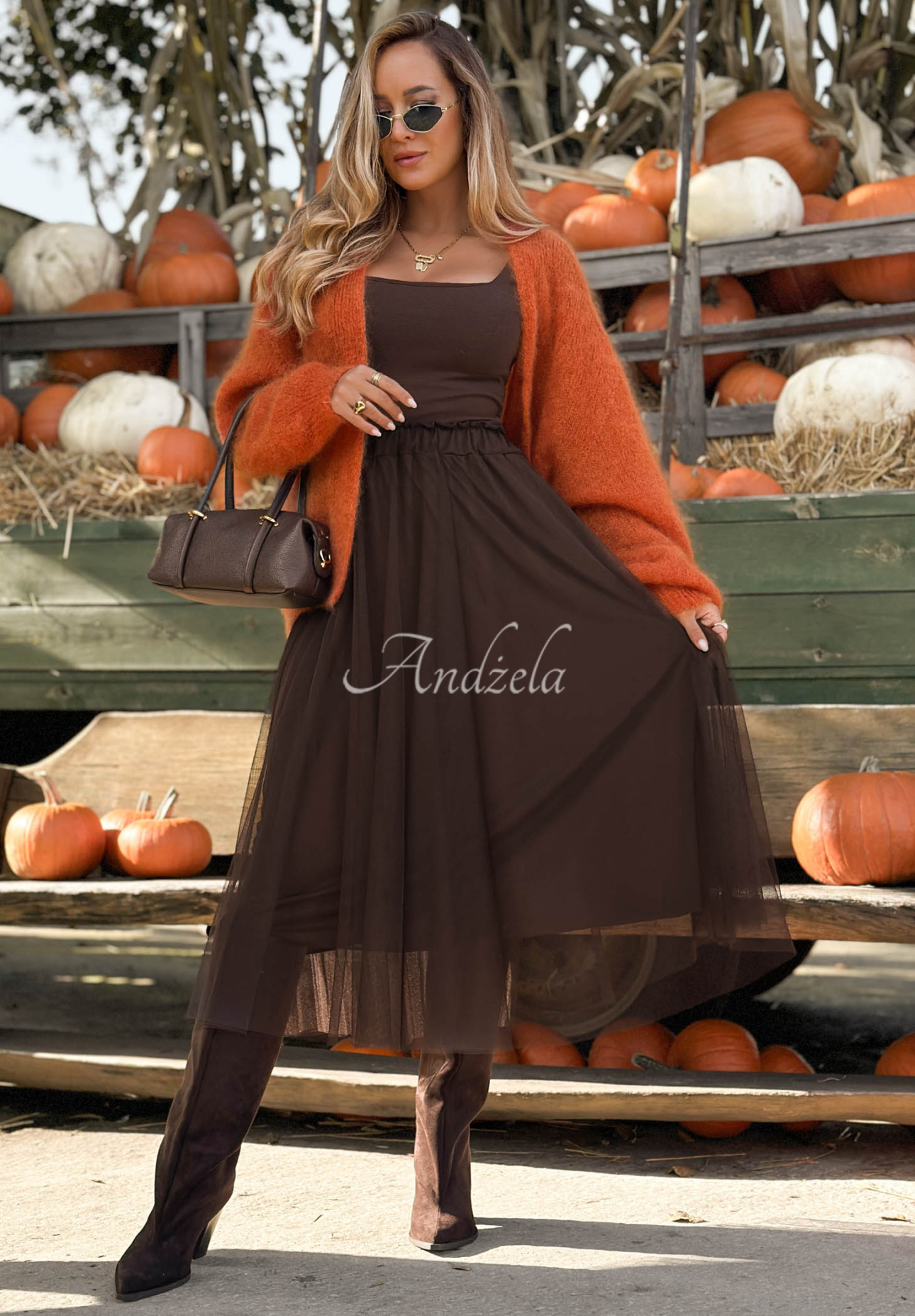 Merlotte Chocolate Tulle Skirt