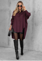Asymetryczna koszula z kołnierzem Soft Darling khaki