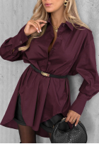 Asymetryczna koszula z kołnierzem Soft Darling khaki