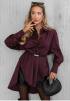 Asymetryczna koszula z kołnierzem Soft Darling khaki