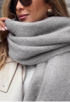Miękki szal z frędzlami Snow Darling mokka