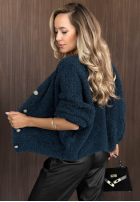 Krótki karidgan z zapięciem Rainy Caramel camelowy