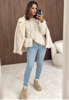 Spodnie jeansowe skinny push up Latte Break jasnoniebieskie