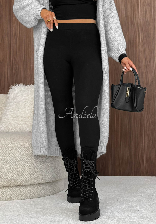 Lucky Girl Black Insulated Cotton Leggings