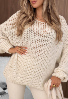 Miękki sweter oversize Sugar Babe beżowy