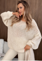 Miękki sweter oversize Sugar Babe beżowy