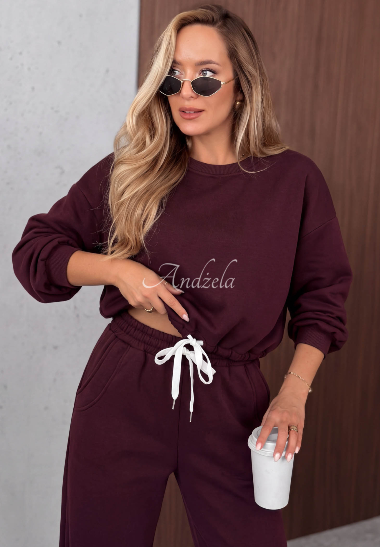 Berry Cute Berry-Colored Viscose Sweatsuit Set