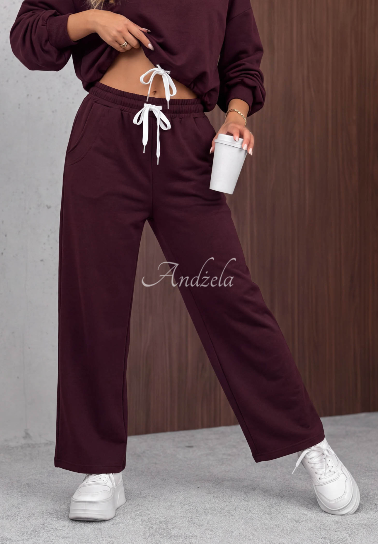 Berry Cute Berry-Colored Viscose Sweatsuit Set