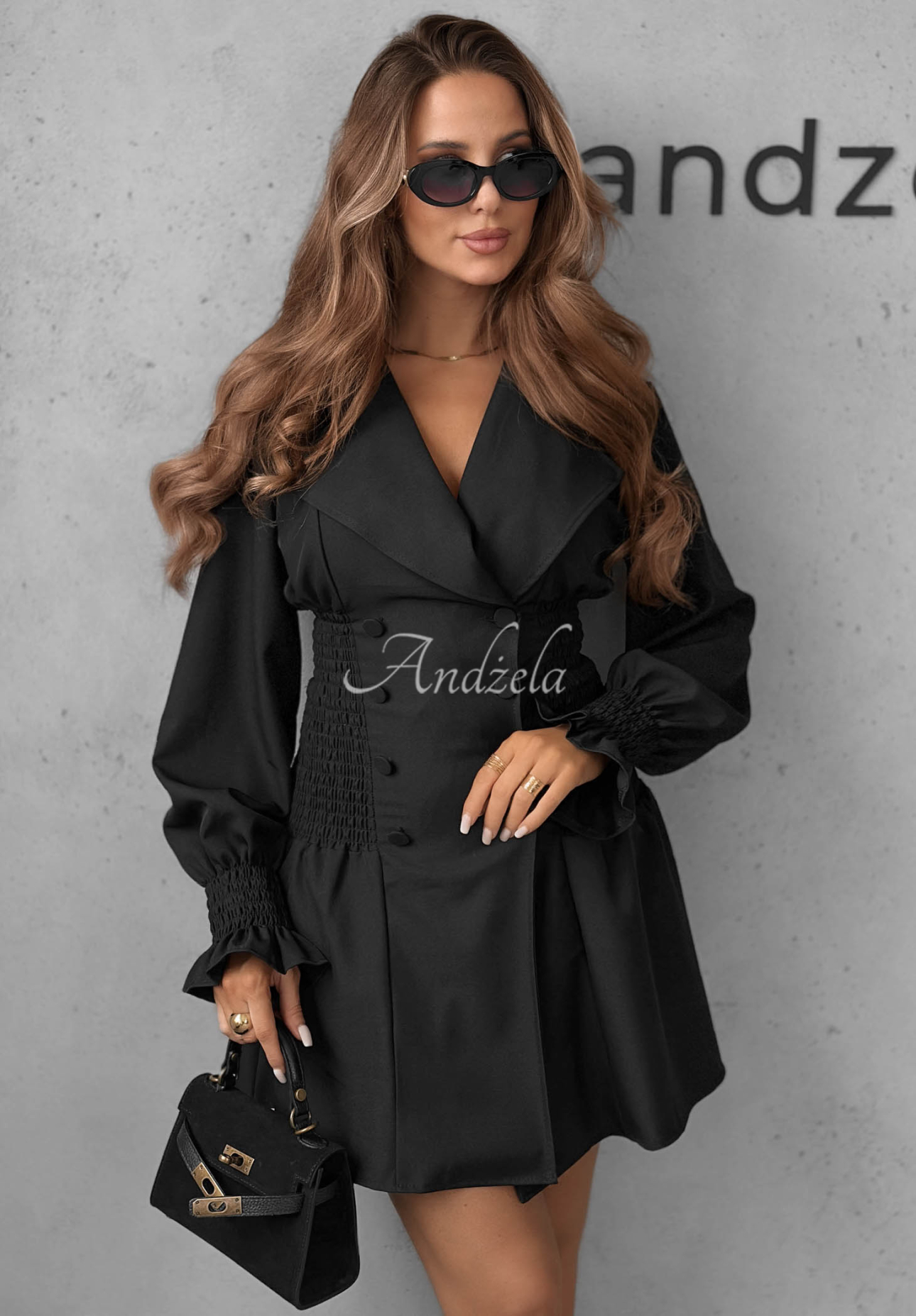 City Romance Black Mini Sailor Dress with Ruffles