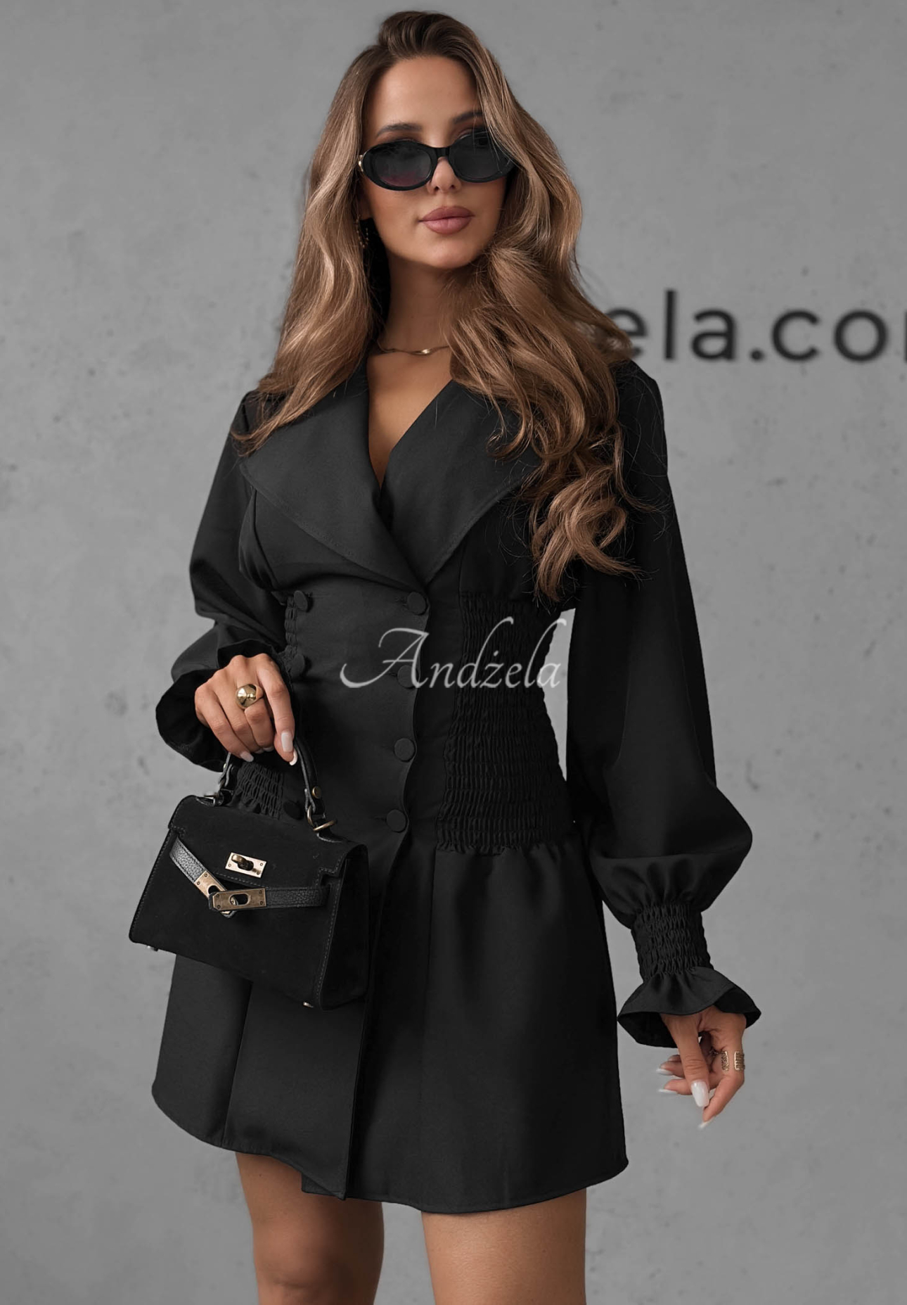 City Romance Black Mini Sailor Dress with Ruffles