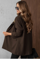 Elegancka marynarka z kołnierzem Timeless Poise burgundowa