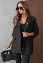 Elegancka marynarka z kołnierzem Timeless Poise burgundowa