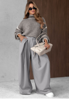 Sweter z golfem Sunday Darling szary