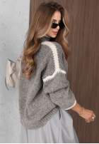 Sweter z golfem Sunday Darling szary