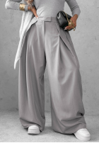 Elegant pleated pants from The Edition in gray