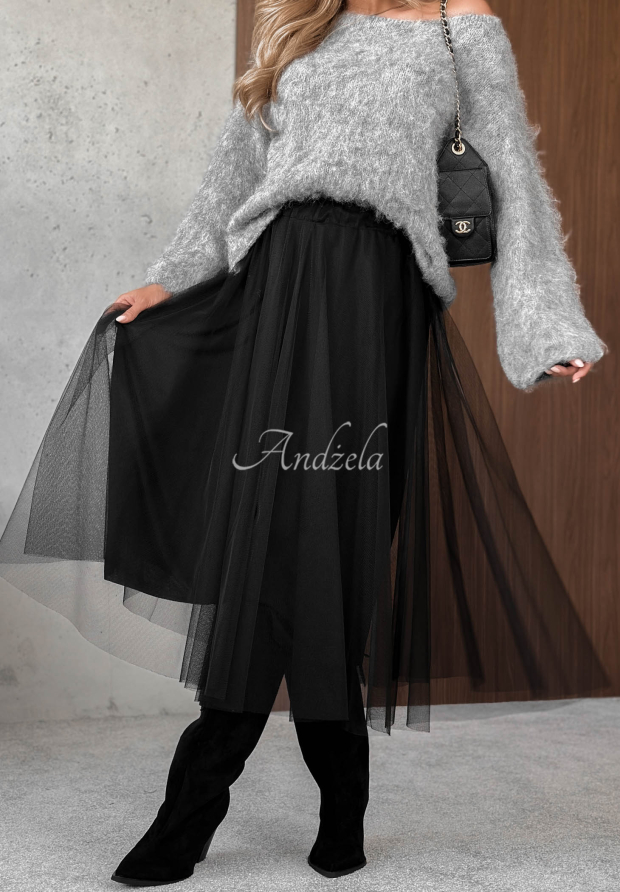 Merlotte Black Tulle Skirt
