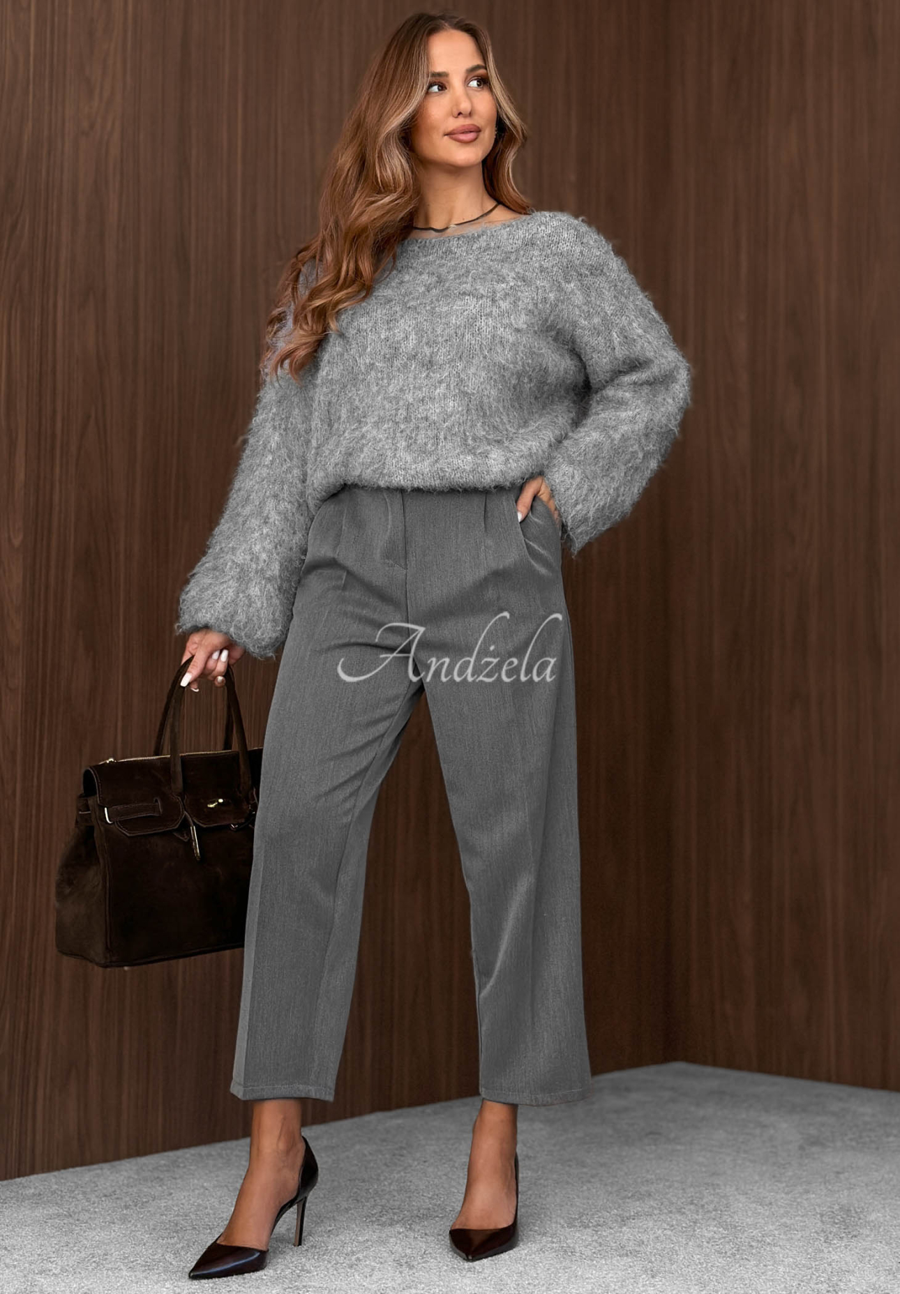 Elegant gray Good Choices viscose cigarette pants