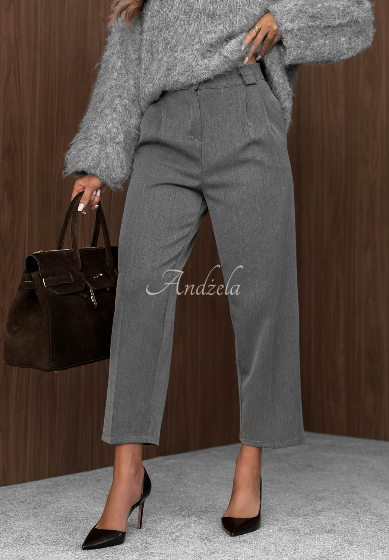 Elegant gray Good Choices viscose cigarette pants