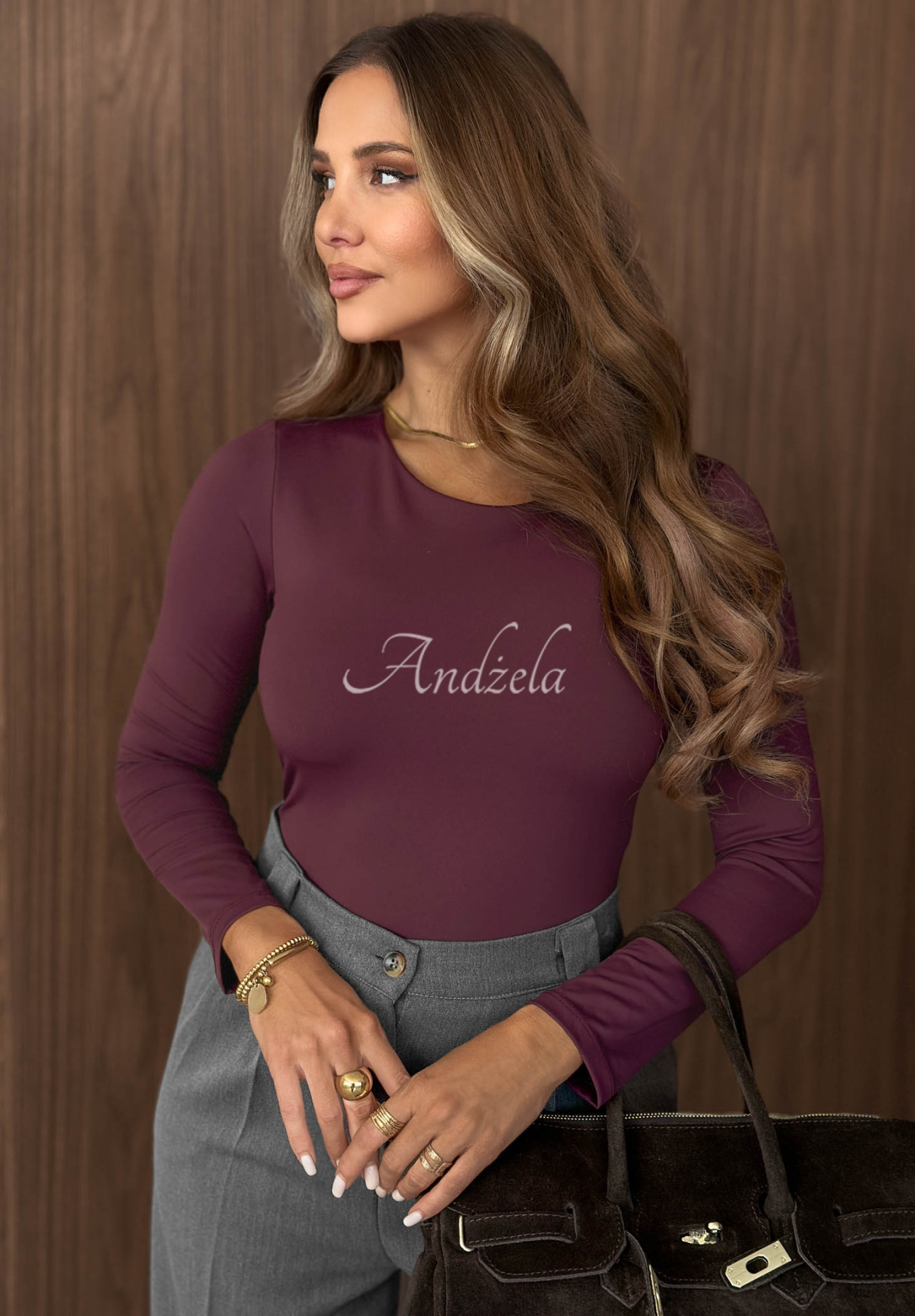 Body longsleeve Soft Reset jagodowe