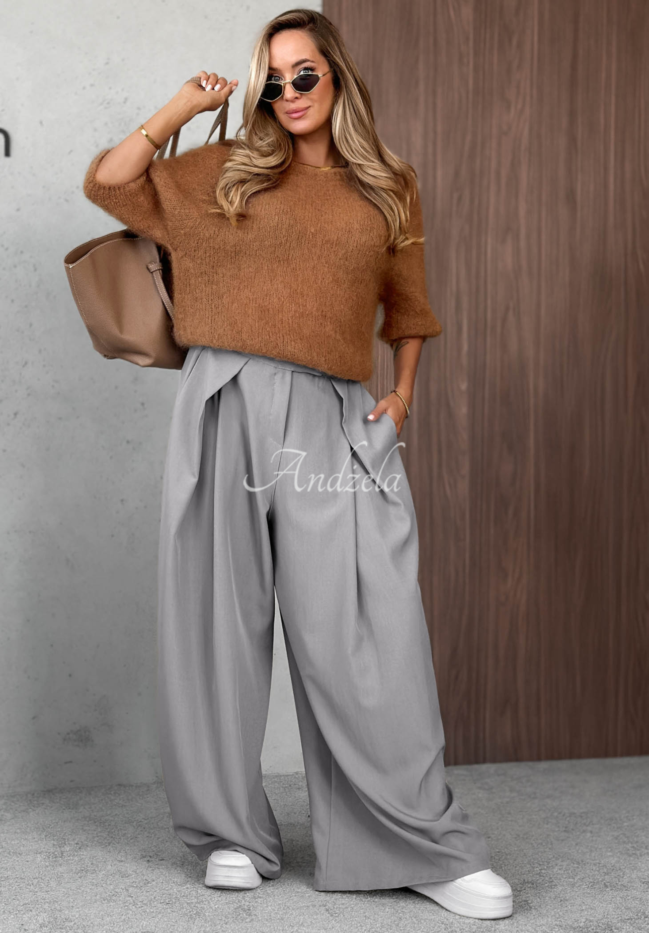 Soft Serenity Short-Sleeved Cashmere Sweater in Camel