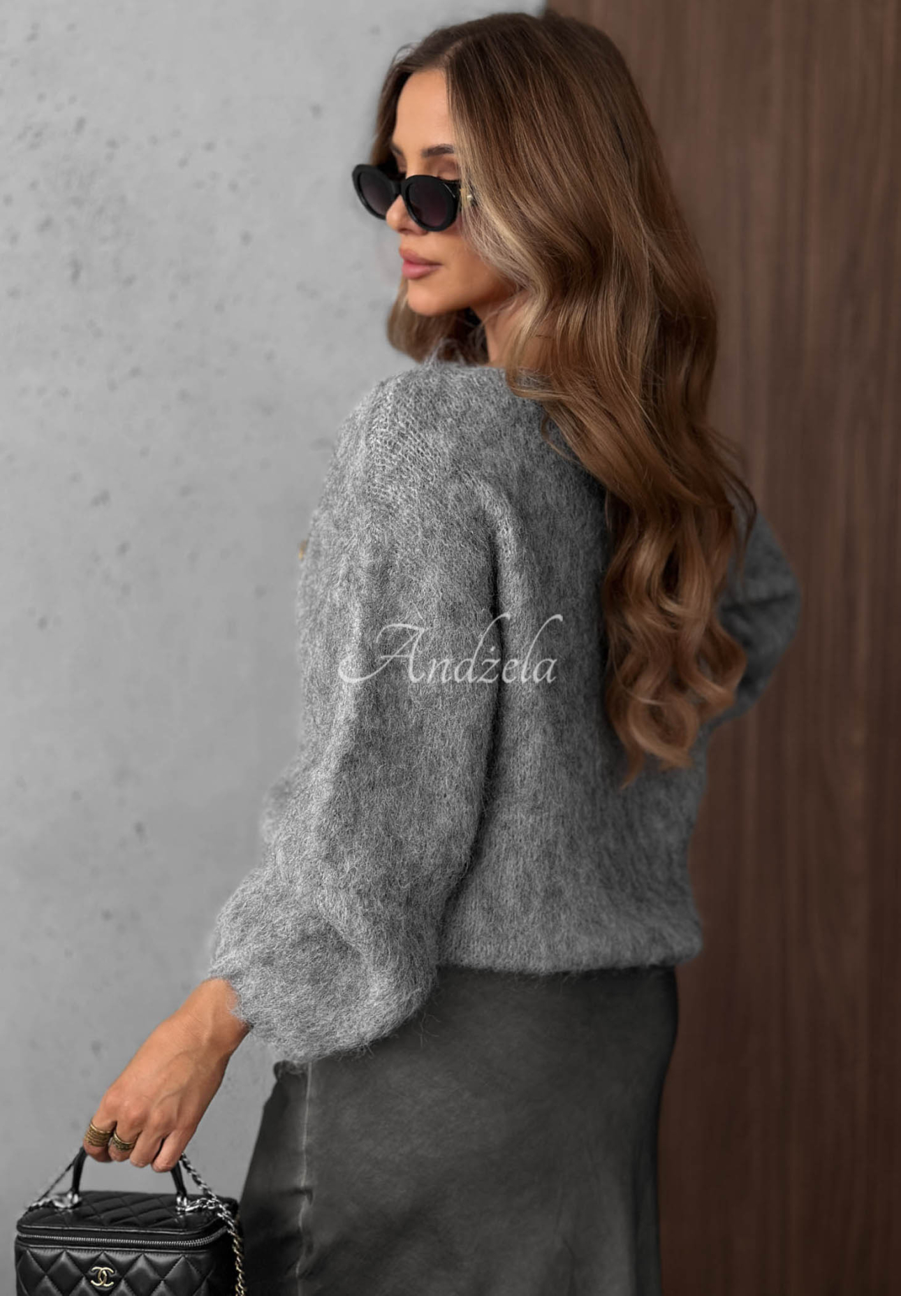 Miękki sweter z wełną Pretty Softness szary