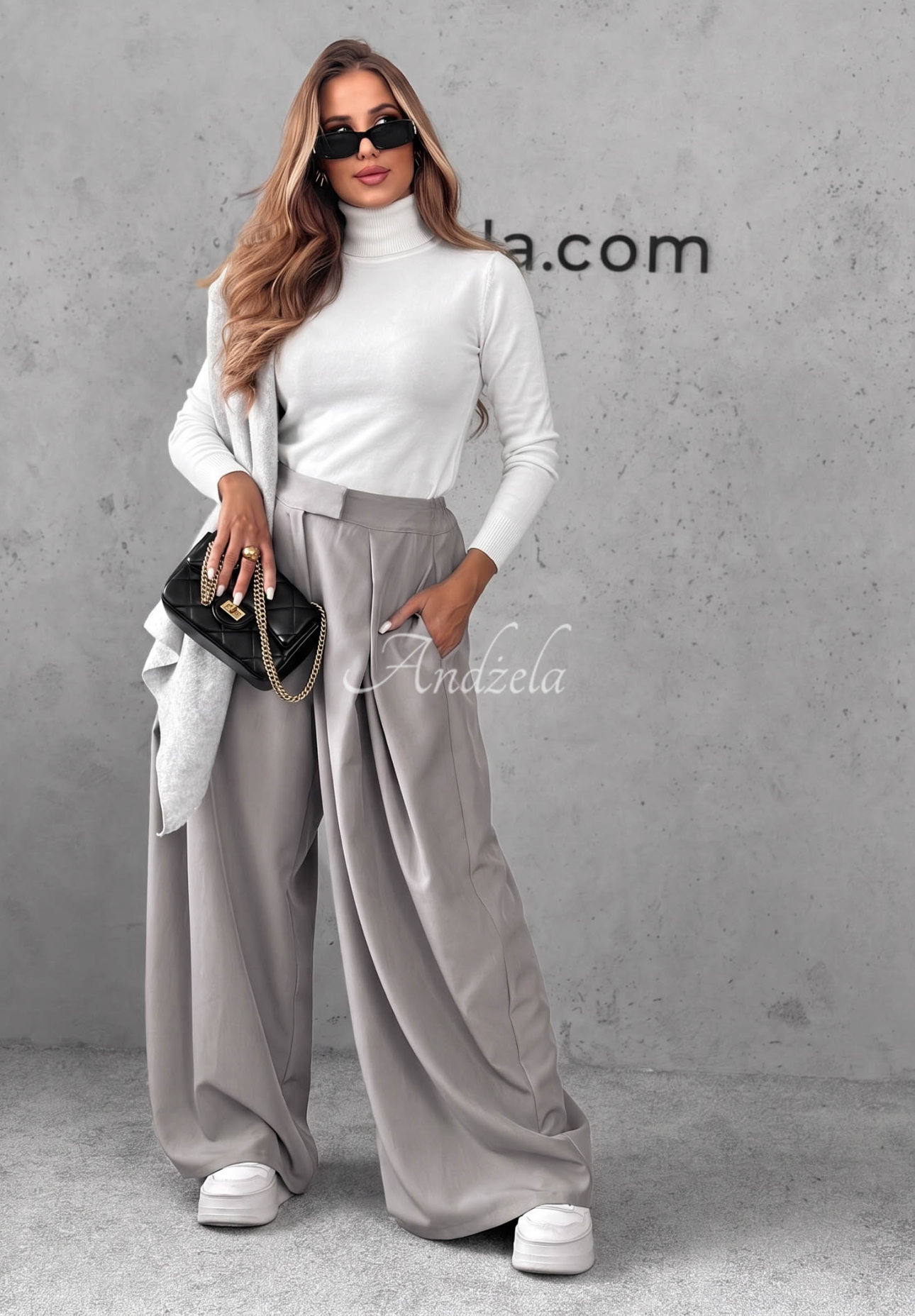 Fitted turtleneck sweater Solange ecru