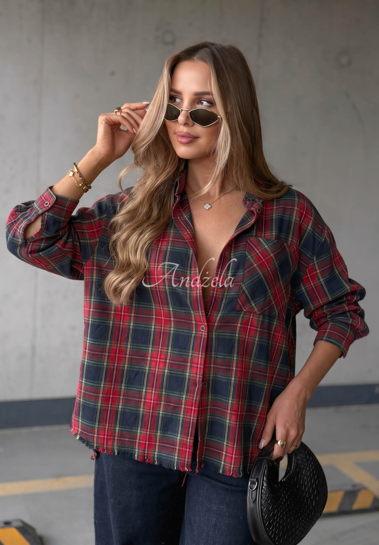 True Story Red Checkered Cotton Shirt