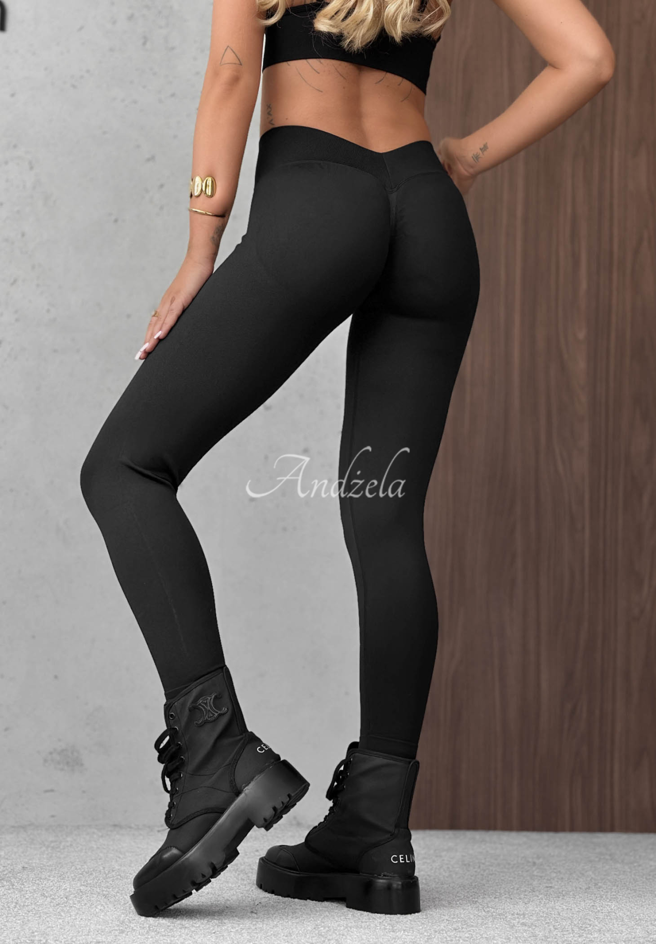 Good Company Black Short Top and Fitted Leggings Set