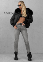 Spodnie jeansowe skinny Pretty Basic szare