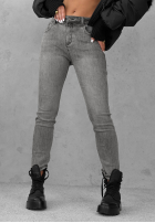 Spodnie jeansowe skinny Pretty Basic szare