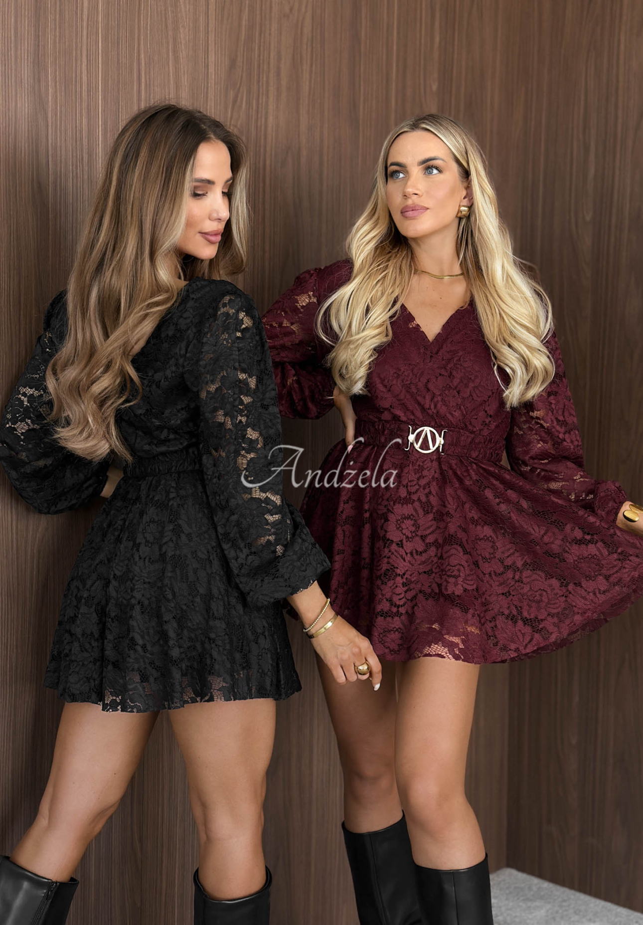 Friday Night Short Black Lace Jumpsuit with Belt