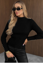 Prążkowana bluzka z wiskozy Essential Fit burgundowa