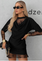 Sukienka mini z koronką Elegant Affair czarna